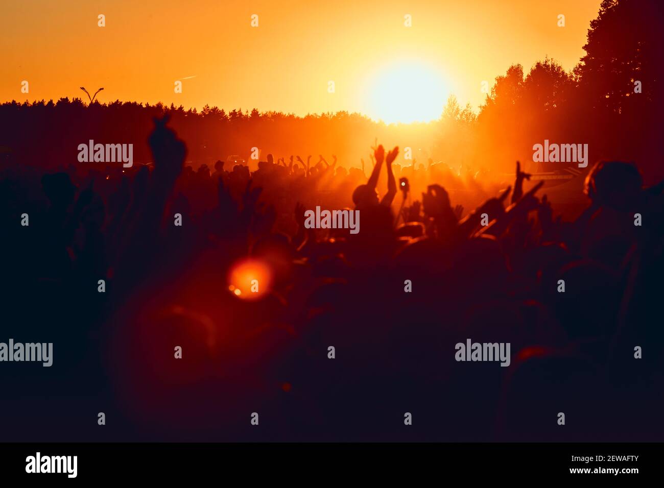 A lot of people at the mass event. Concert crowd Stock Photo - Alamy