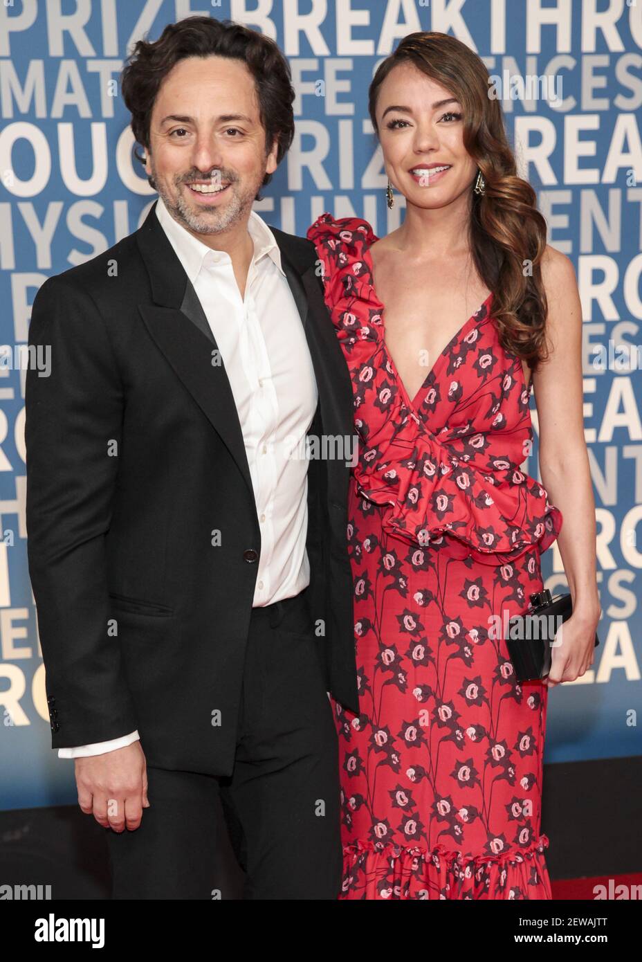 Alphabet president Sergey Brin and Nicole Shanahan attend the 6th