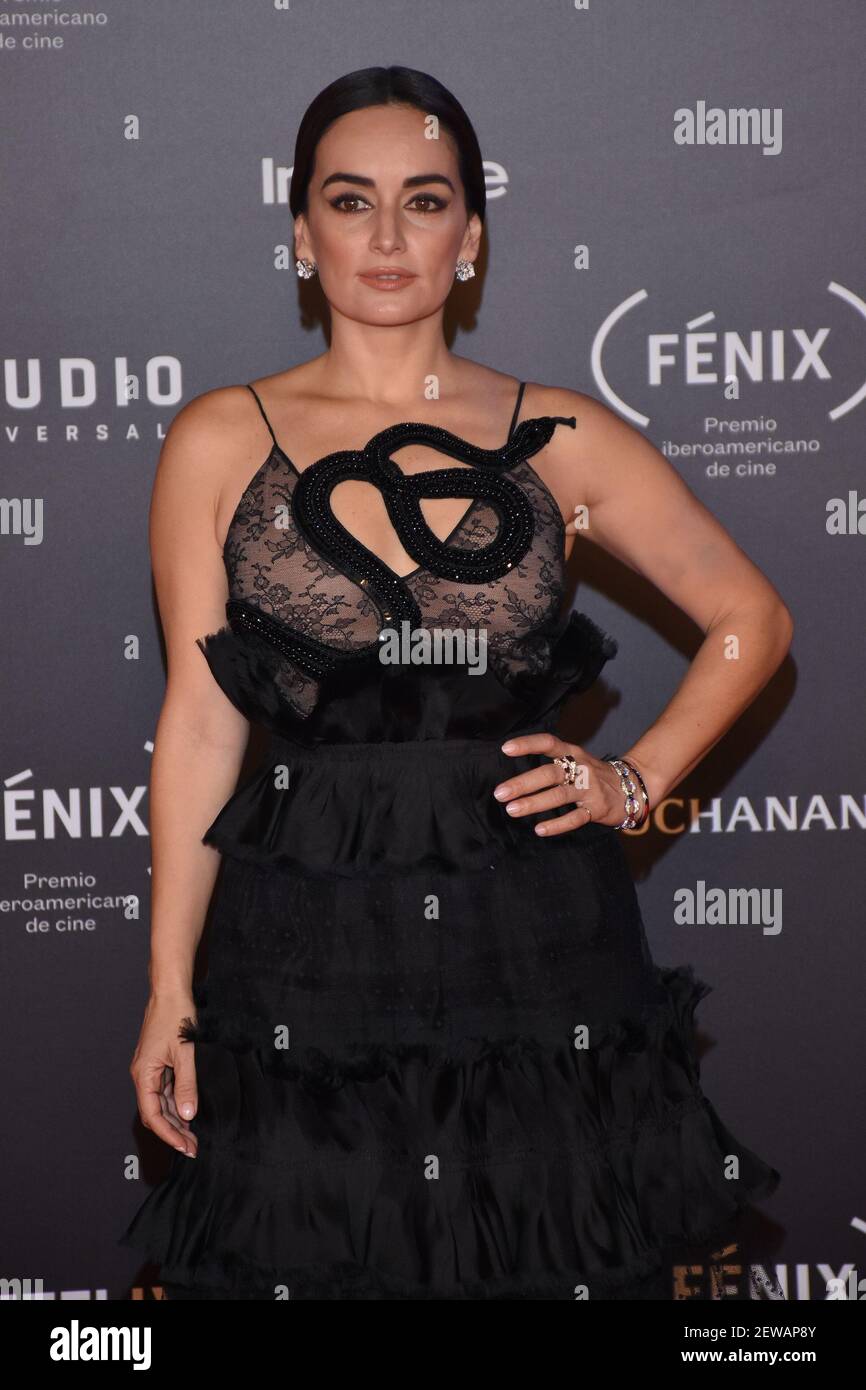 Ana de la Reguera is seen arriving at red carpet of Fenix Film Awards