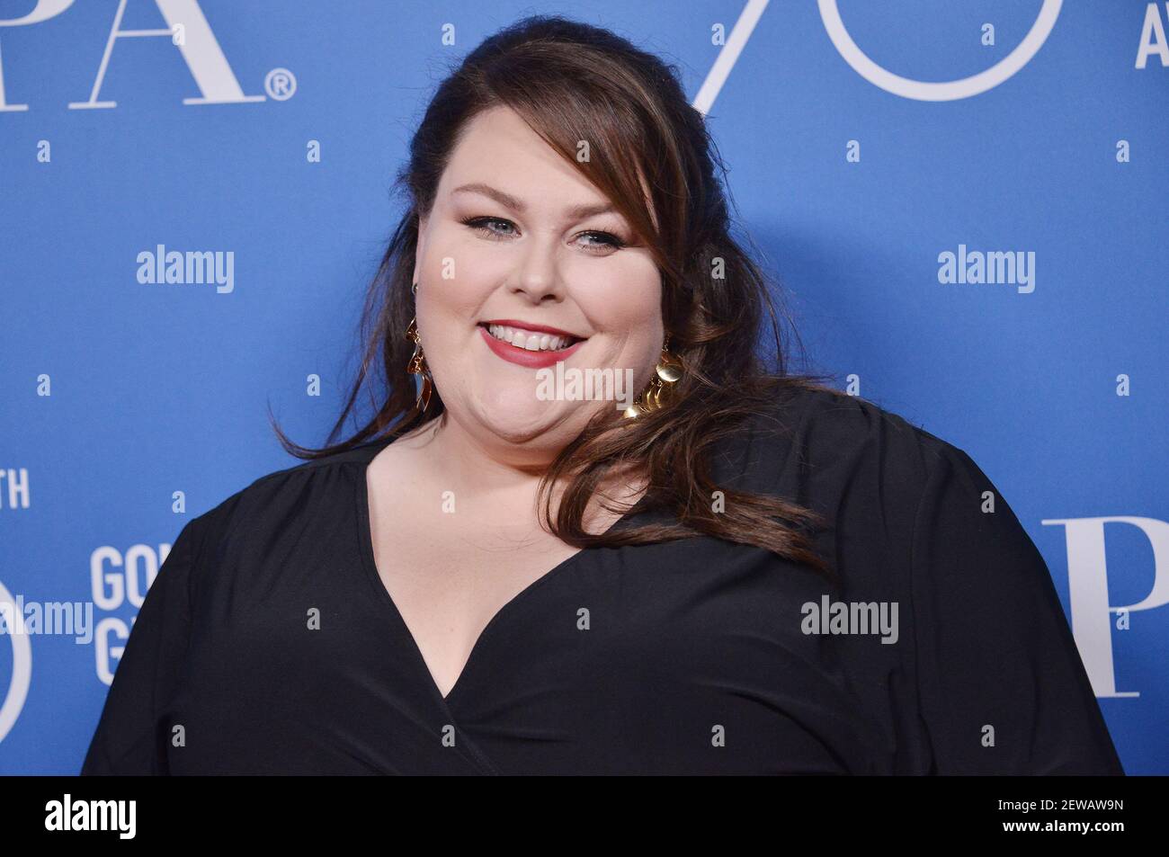 Chrissy Metz arrives at the HFPA 75th Anniversary Celebration & NBC