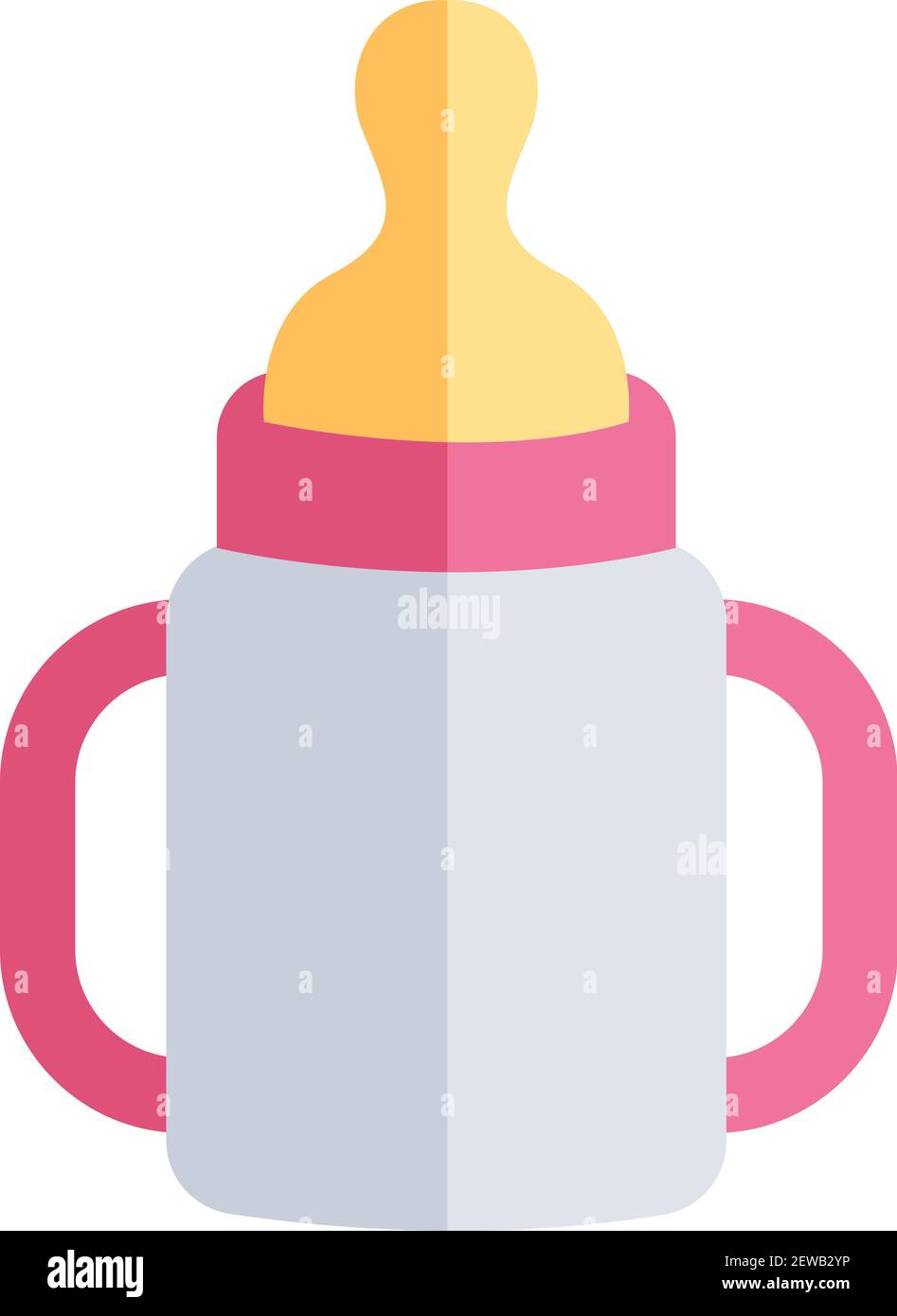 Baby bottle, illustration, vector on white background Stock Vector ...