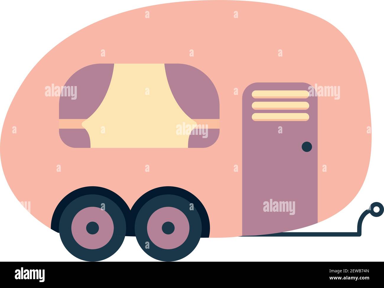 camping trailer isolated Stock Vector Image & Art - Alamy