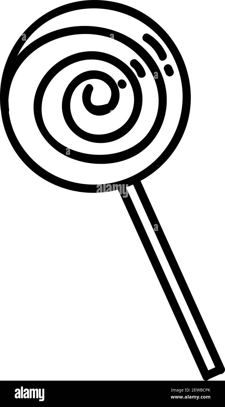 Circular lolipop, illustration, vector on white background. Stock Vector