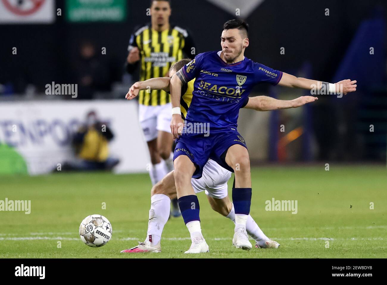 Arnhem Netherlands March 2 Sondre Tronstad Of Vitesse And Christos Donis Of Vvv Venlo Battle For Possession During The Toto Knvb Beker Match Betwe Stock Photo Alamy