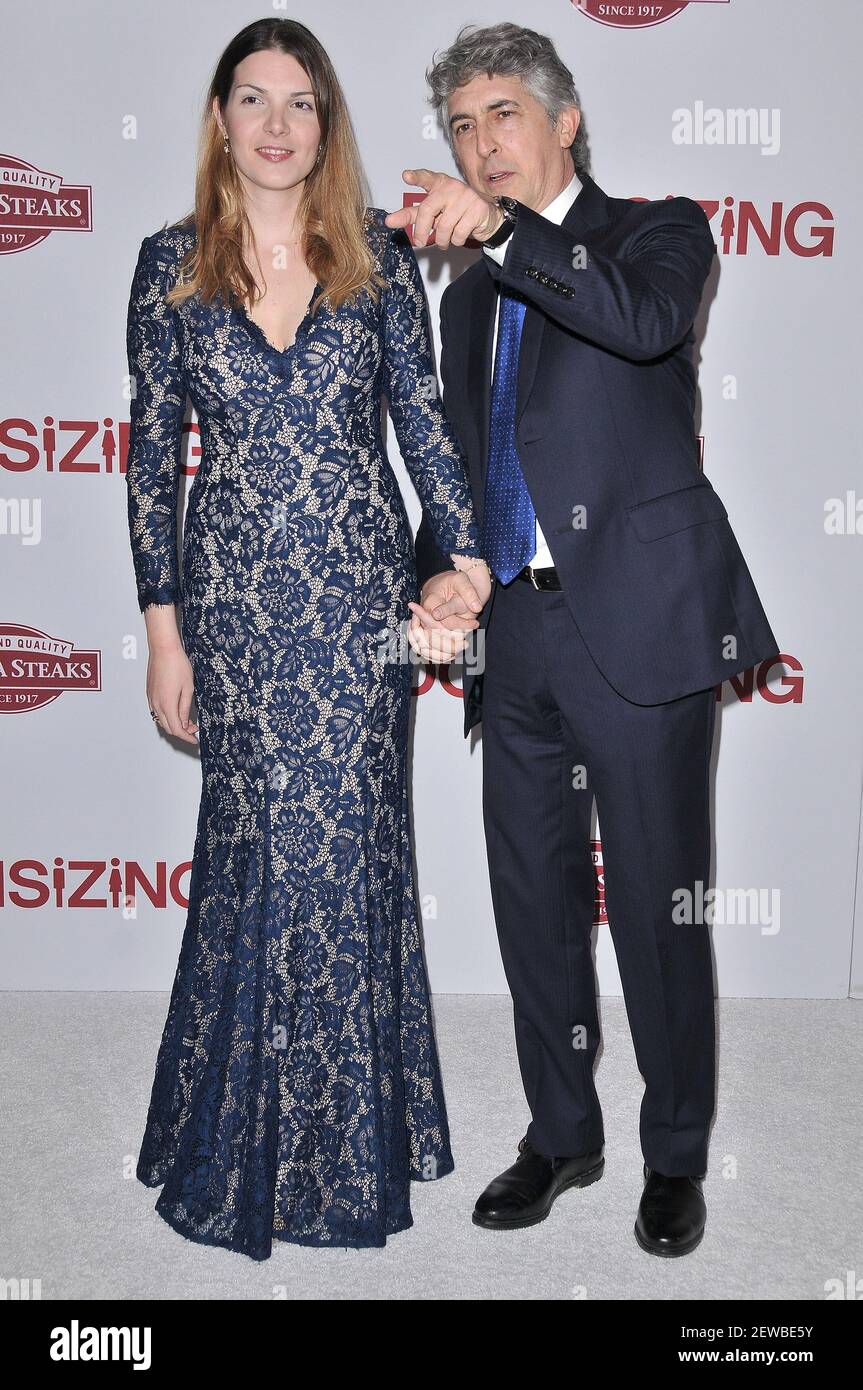 (LR) Maria KontosPayne and Alexander Payne arrives at the "Downsizing