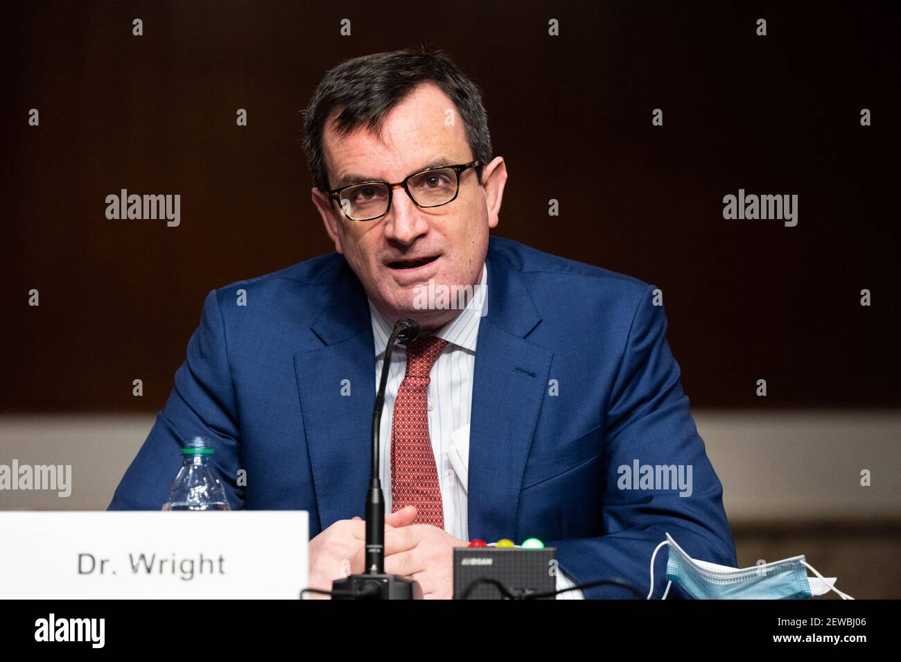 Washington, U.S. 02nd Mar, 2021. March 2, 2021 - Washington, DC, United  States: Dr. Thomas Wright, Senior Fellow, The Brookings Institution,  speaking at a Senate Armed Services Committee hearing on Global Security