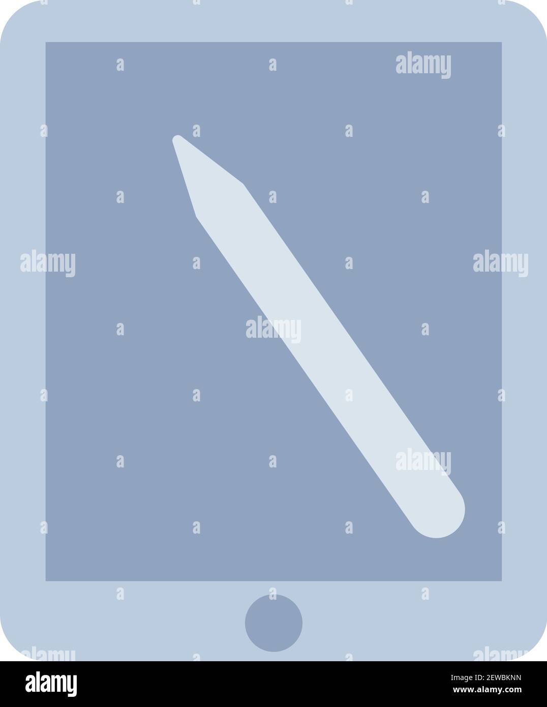 Ipad for drawing, illustration, vector on white background Stock Vector