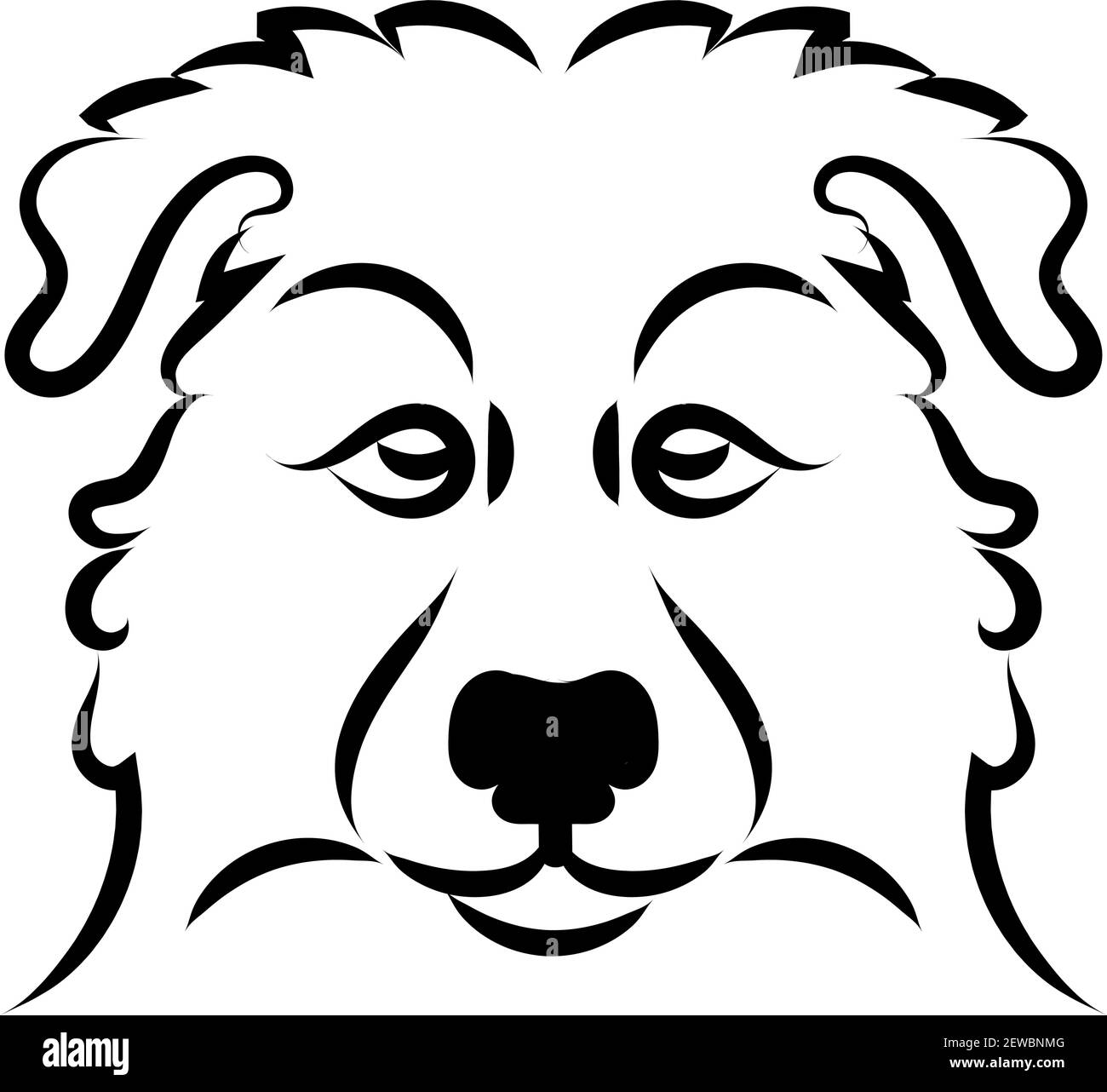 Cute maltese dog, illustration, vector on white background. Stock Vector