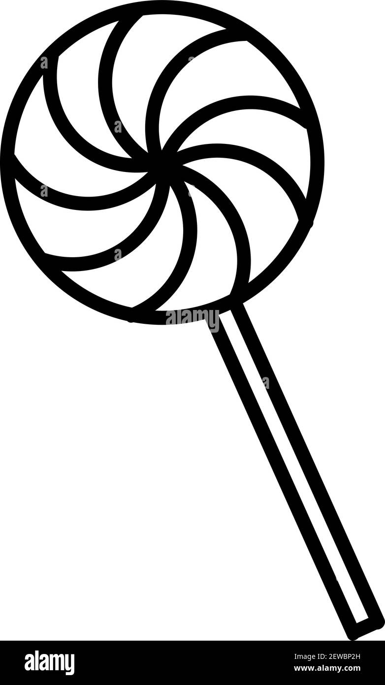Spheric lolipop, illustration, vector on white background. Stock Vector