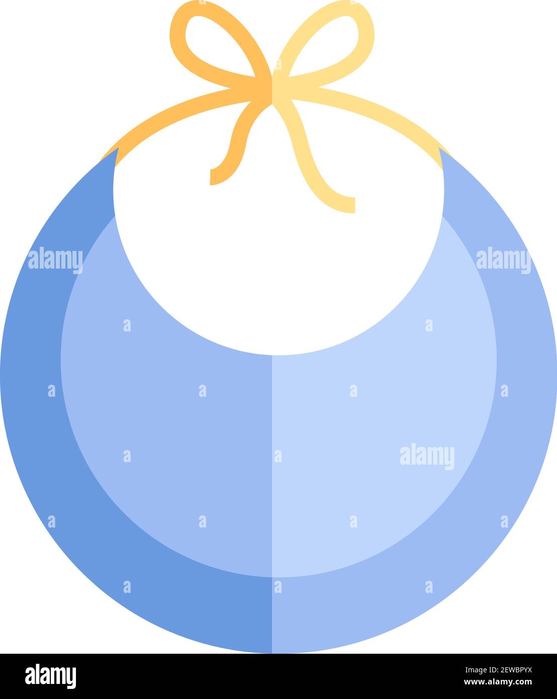 Baby care bib, illustration, vector on white background Stock Vector ...