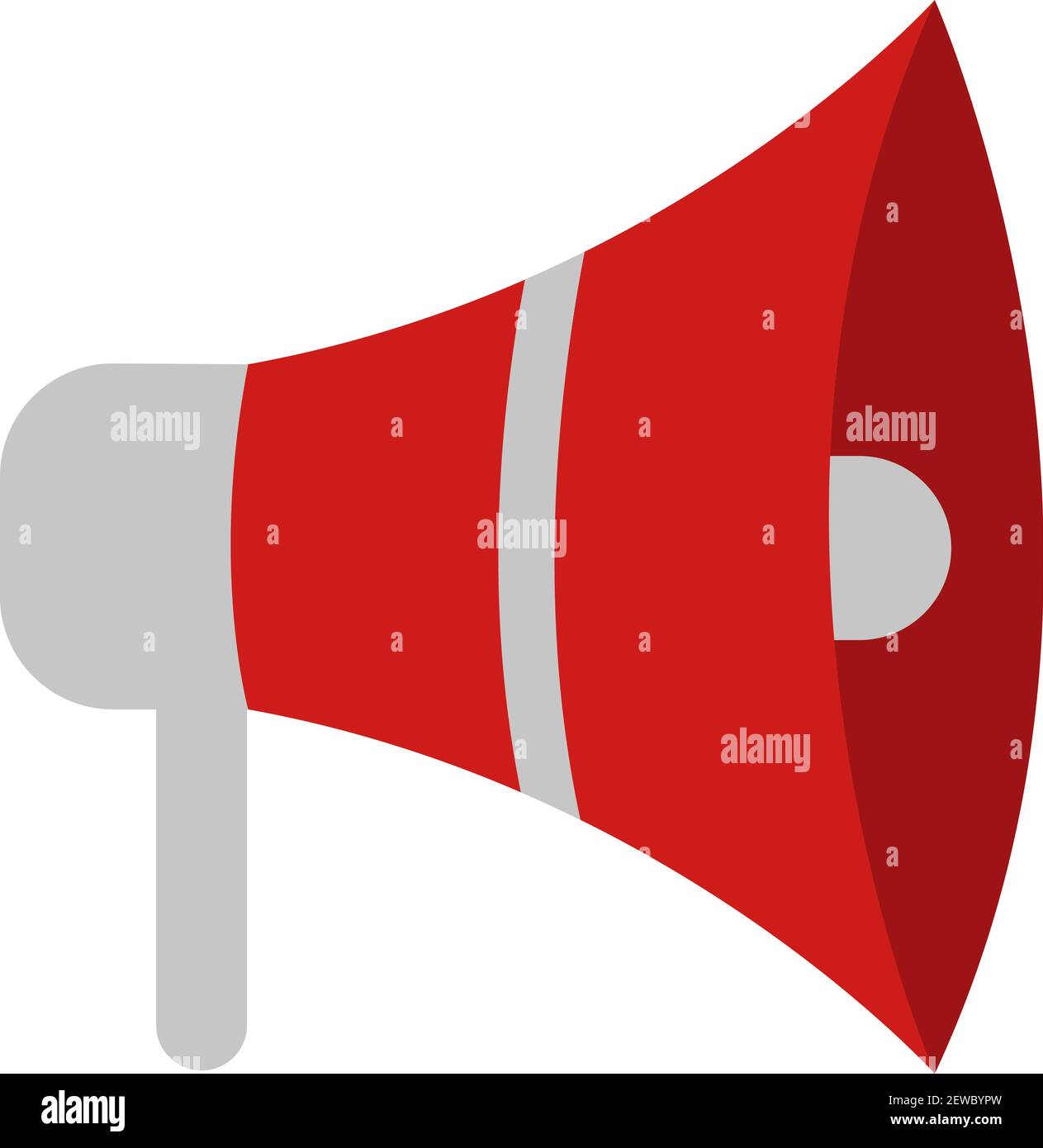 Firefighting loudspeaker, illustration, vector on white background. Stock Vector