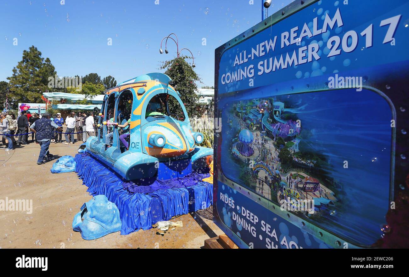 A Submarine Quest vehicle is unveiled at SeaWorld San Diego in April