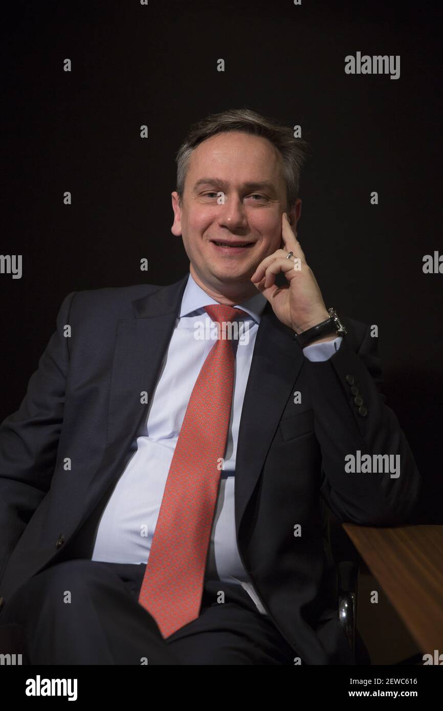 --FILE--Jean-Sebastien Jacques, CEO of Rio Tinto Group Plc, is interviewed  in Beijing, China, 17 March 2017. As China implements more stringent poli  Stock Photo - Alamy