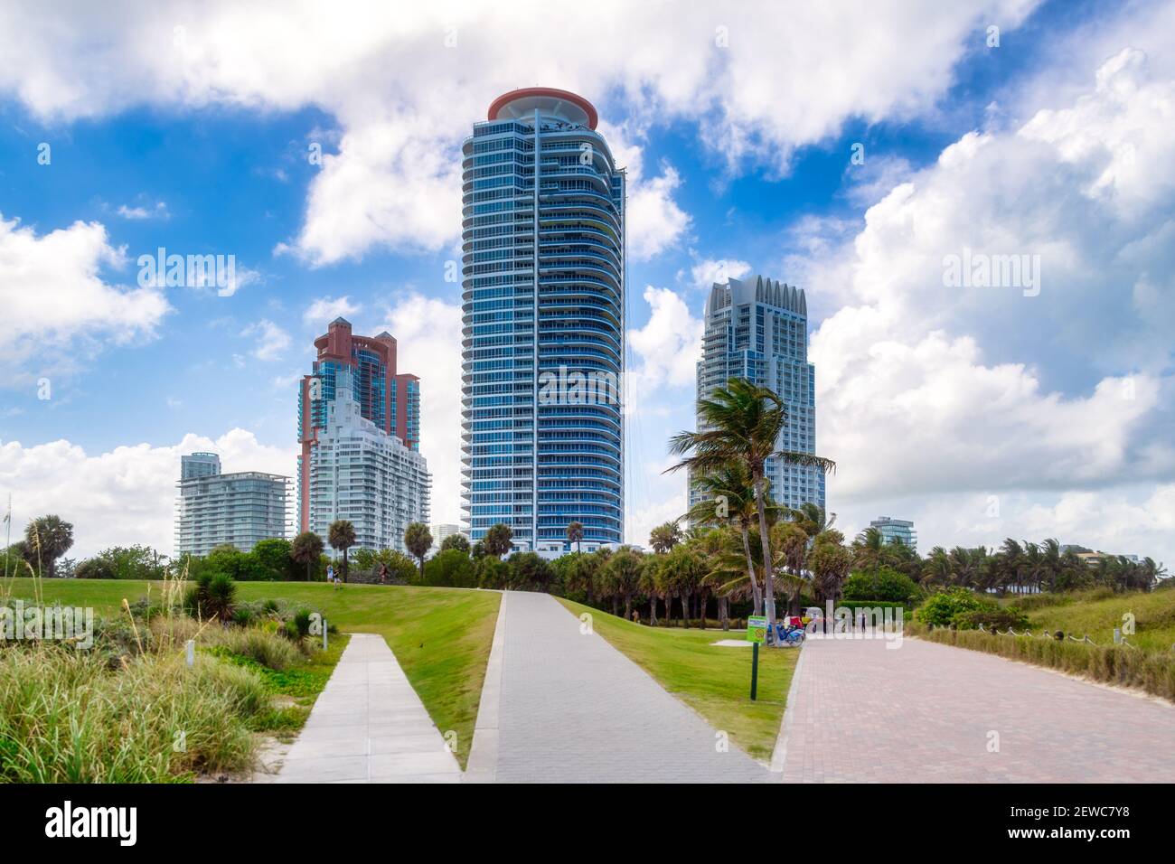 Poster Aerial view of Miami Beach skyline, Florida – Quadro da Parete