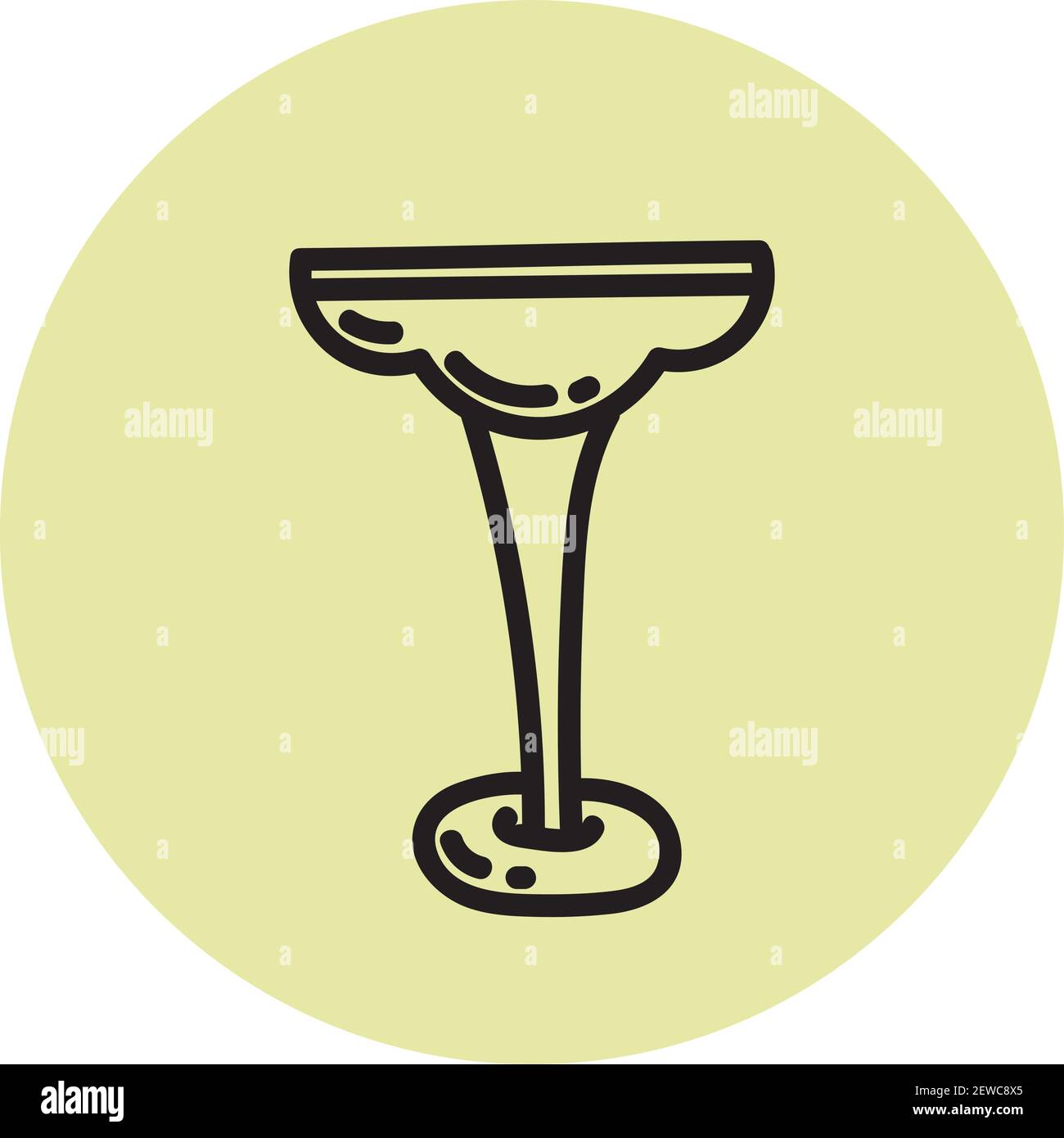 Strong coctail, illustration, vector on white background. Stock Vector