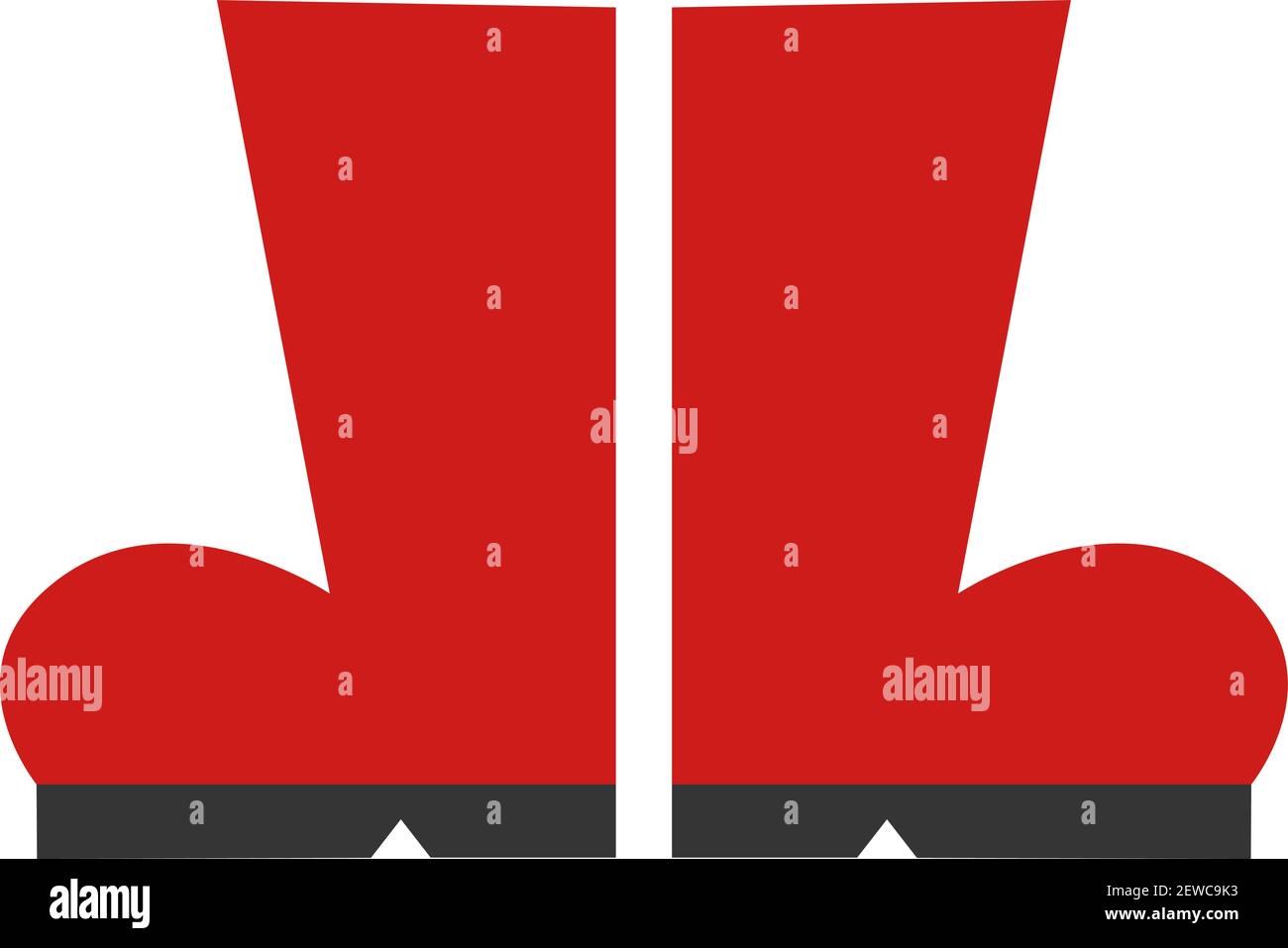 Firefighting boots, illustration, vector on white background Stock ...