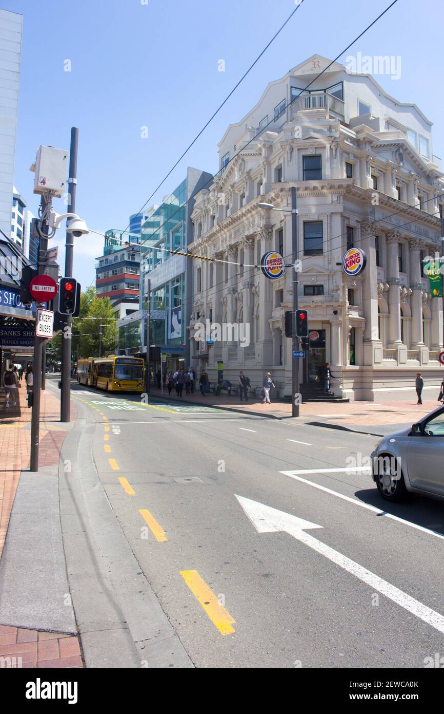 Burger King Street View Street View Of The 'Burger King' Restaurant In The Old Corner Building At  Manners Street, Wellington, New Zealand, November 28, 2017. (Photo By Smith  Collection/Gado/Sipa Usa Stock Photo - Alamy