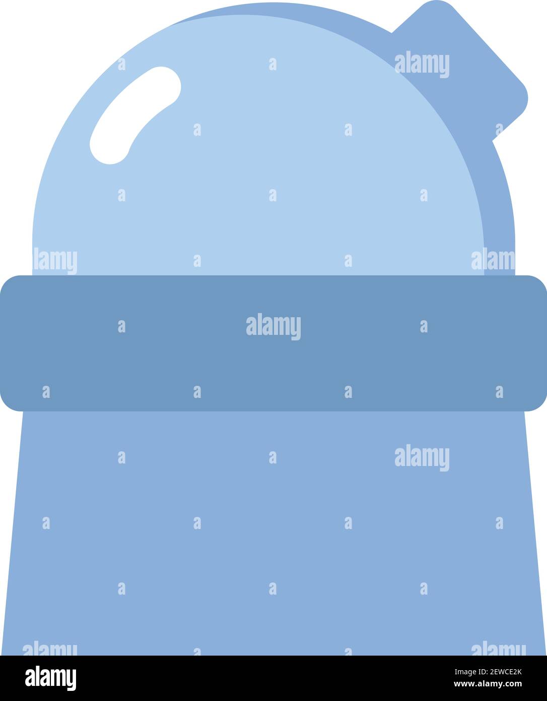 Blue observatory, illustration, vector on white background. Stock Vector