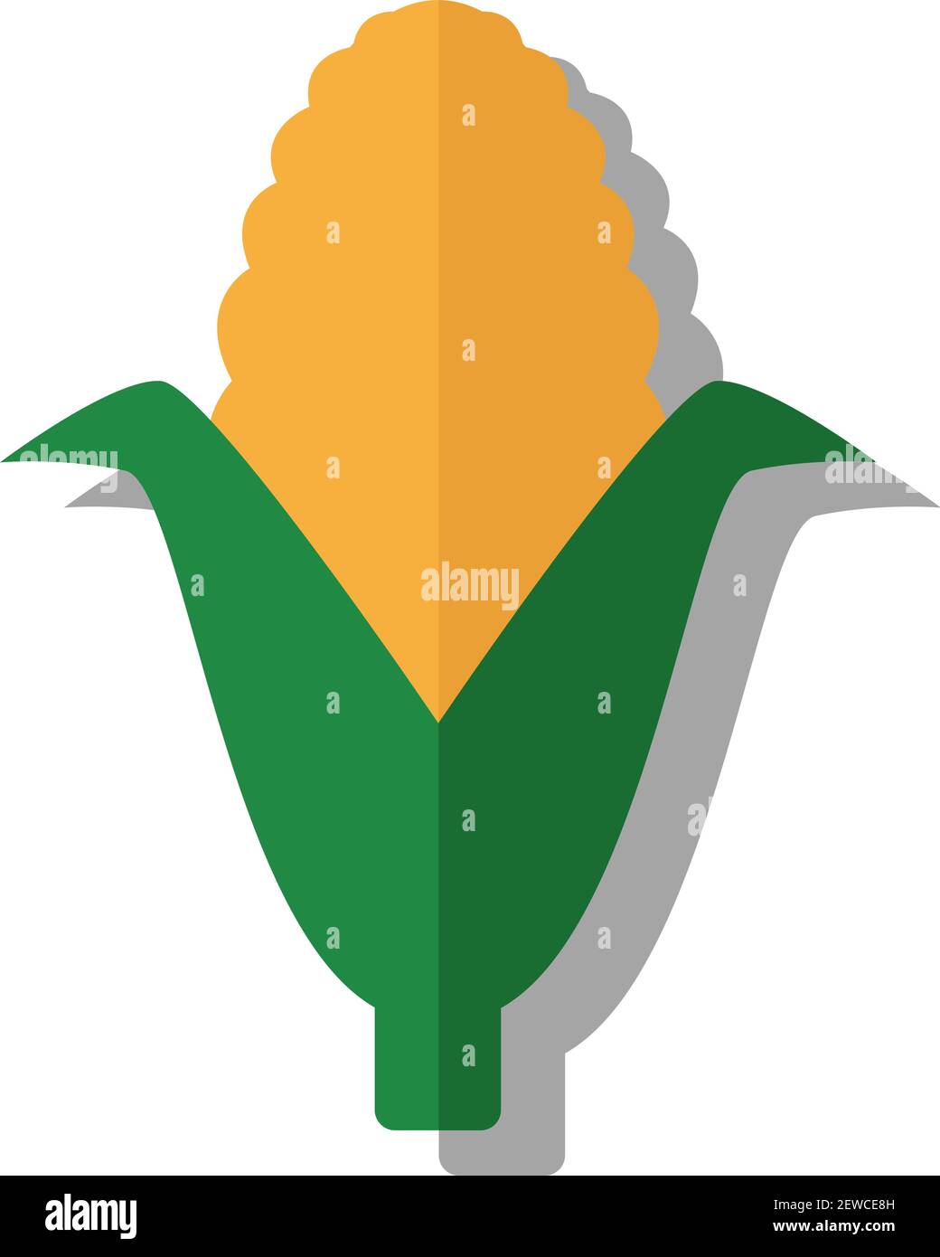 Mexican corn, illustration, vector on white background Stock Vector