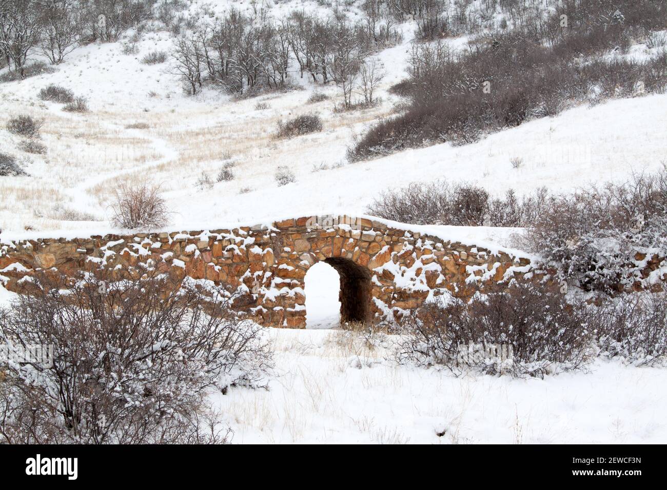 Historic Blair Bridge in Colorado Springs, Colorado Stock Photo