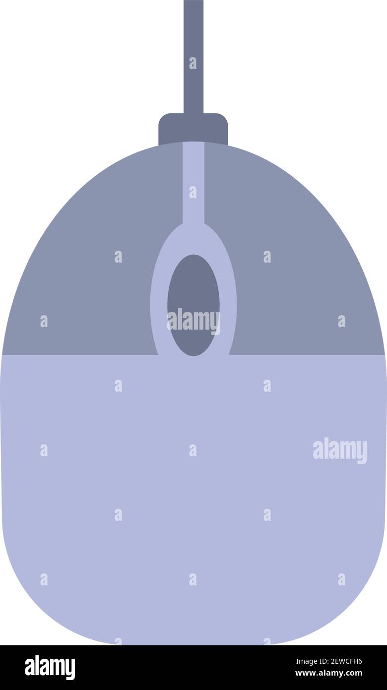 Office computer mouse, illustration, vector on white background Stock ...