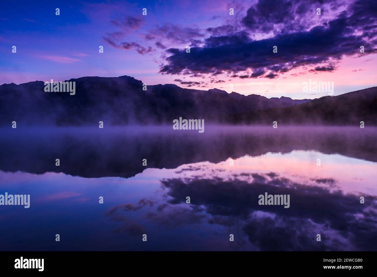 Sunrise at Edith Lake, Jasper National Park, Alberta Canada Stock Photo ...