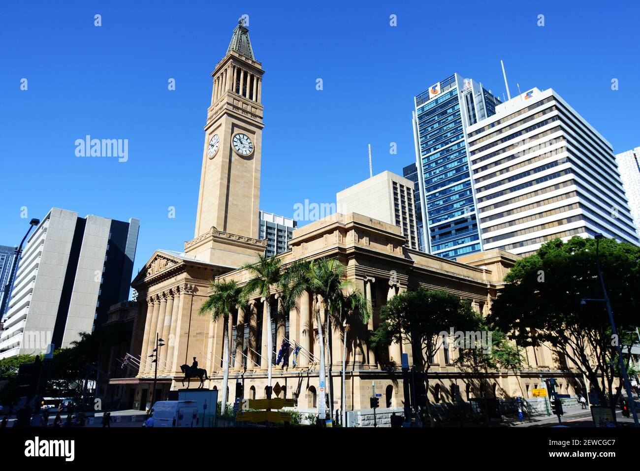 City Hall Clock Tower in Brisbane, Australia Stock Photo Alamy