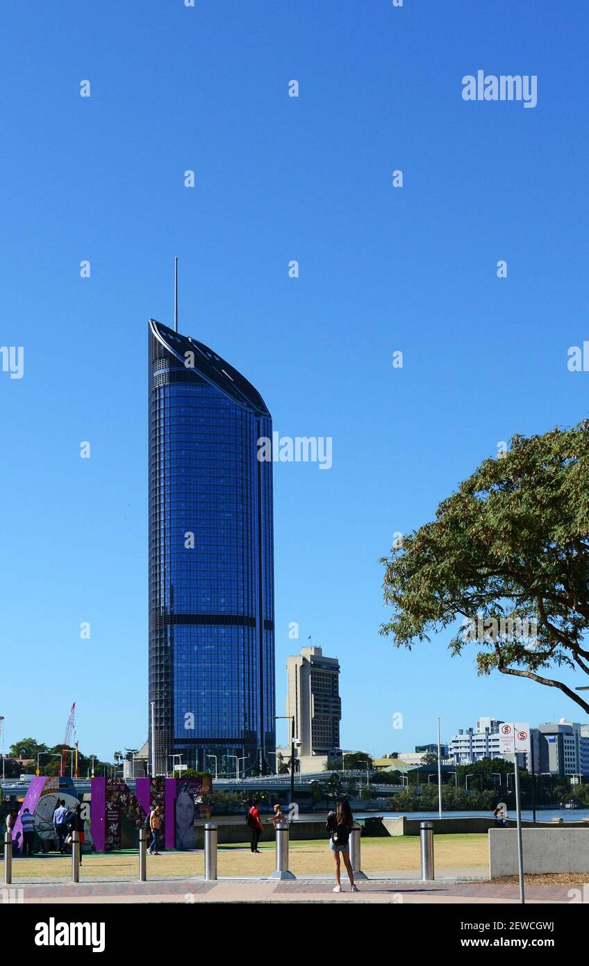 The 1 William street skyscraper in Brisbane, Queensland, Australia Stock