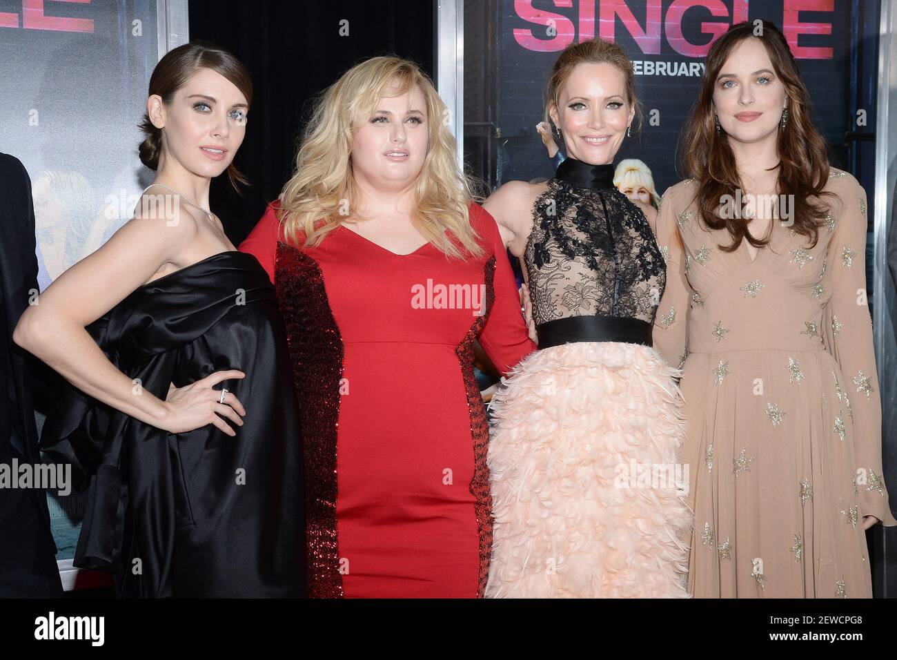  l r allison brie rebel wilson leslie mann and dakota johnson attend