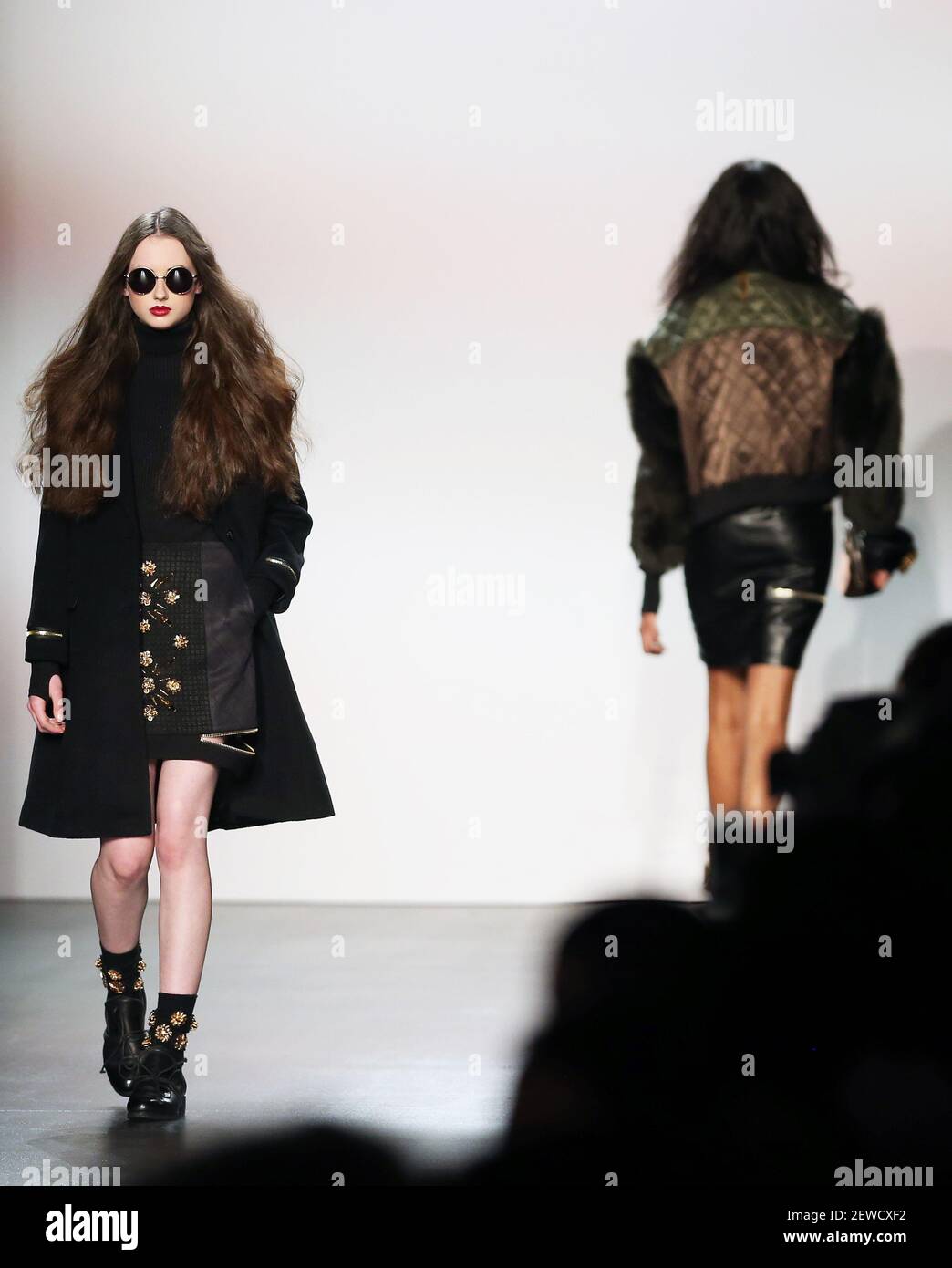 Models Display Creations Of Concept Korea Fall Winter 16 Collection During The New York Fashion Week In New York The United States On Feb 12 16 Xinhua Qin Lang Photo By Xinhua Sipa Usa Stock