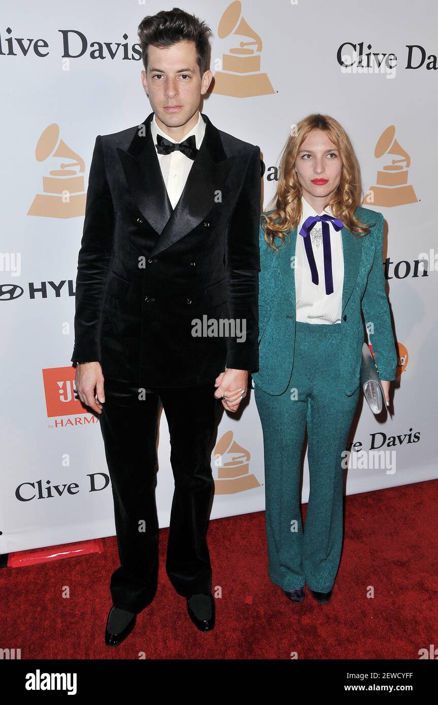 (L-R) Mark Ronson and Joséphine de La Baume arrives at the 2016 Pre ...