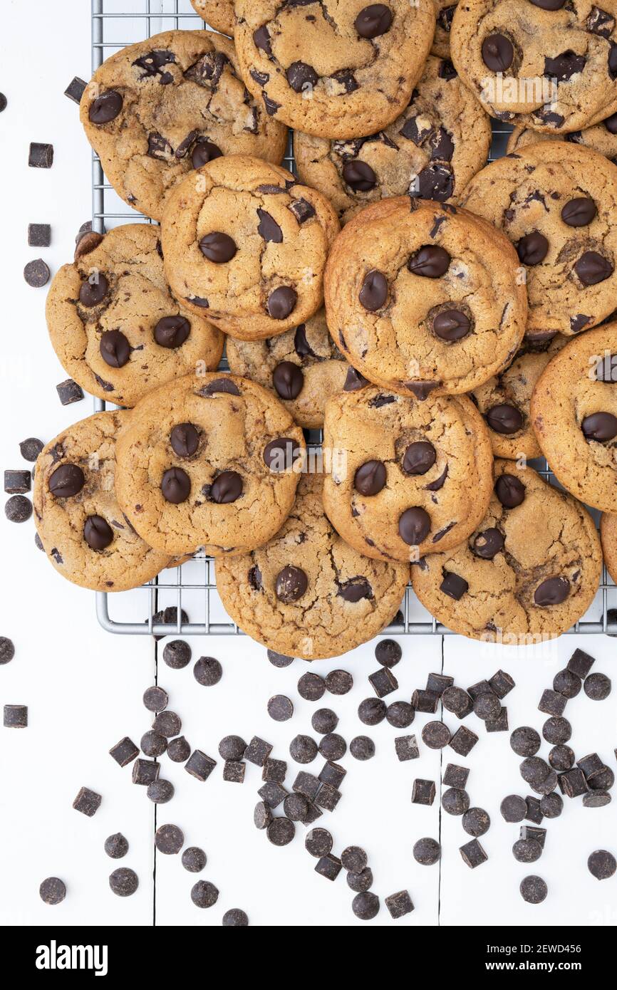 Homemade chocolate chip cookies Stock Photo Alamy