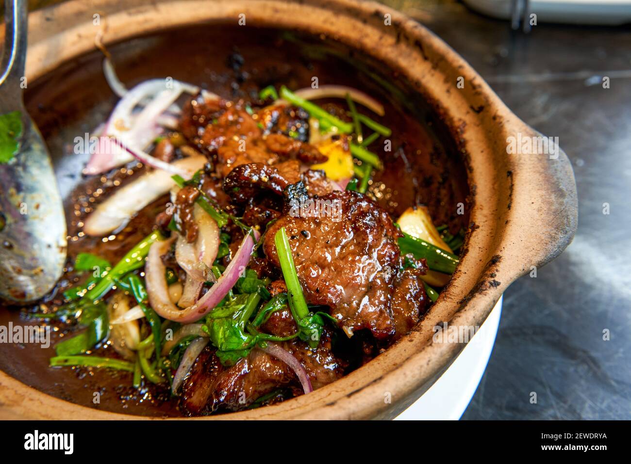 Delicious classic Cantonese cuisine, beef jelly pot Stock Photo Alamy