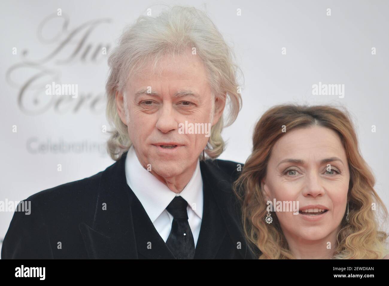 Bob Geldof and his wife Jeanne Marine attend the 2016 IFTA Film & Drama
