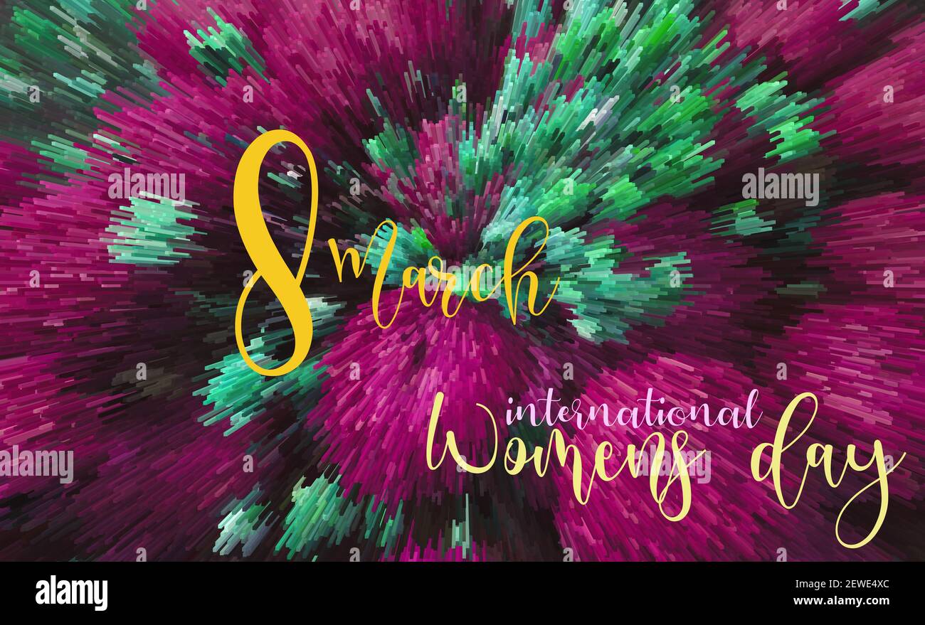 Abstract with bold bright colors international women's day celebration ...