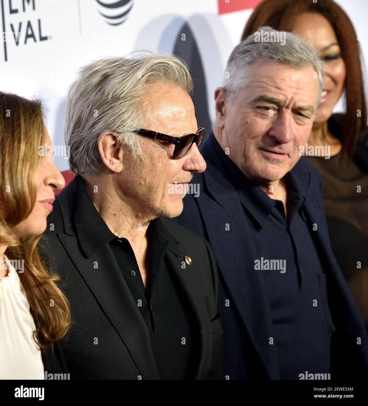 Actors Harvey Keitel and Robert De Niro attend the 40th anniversary