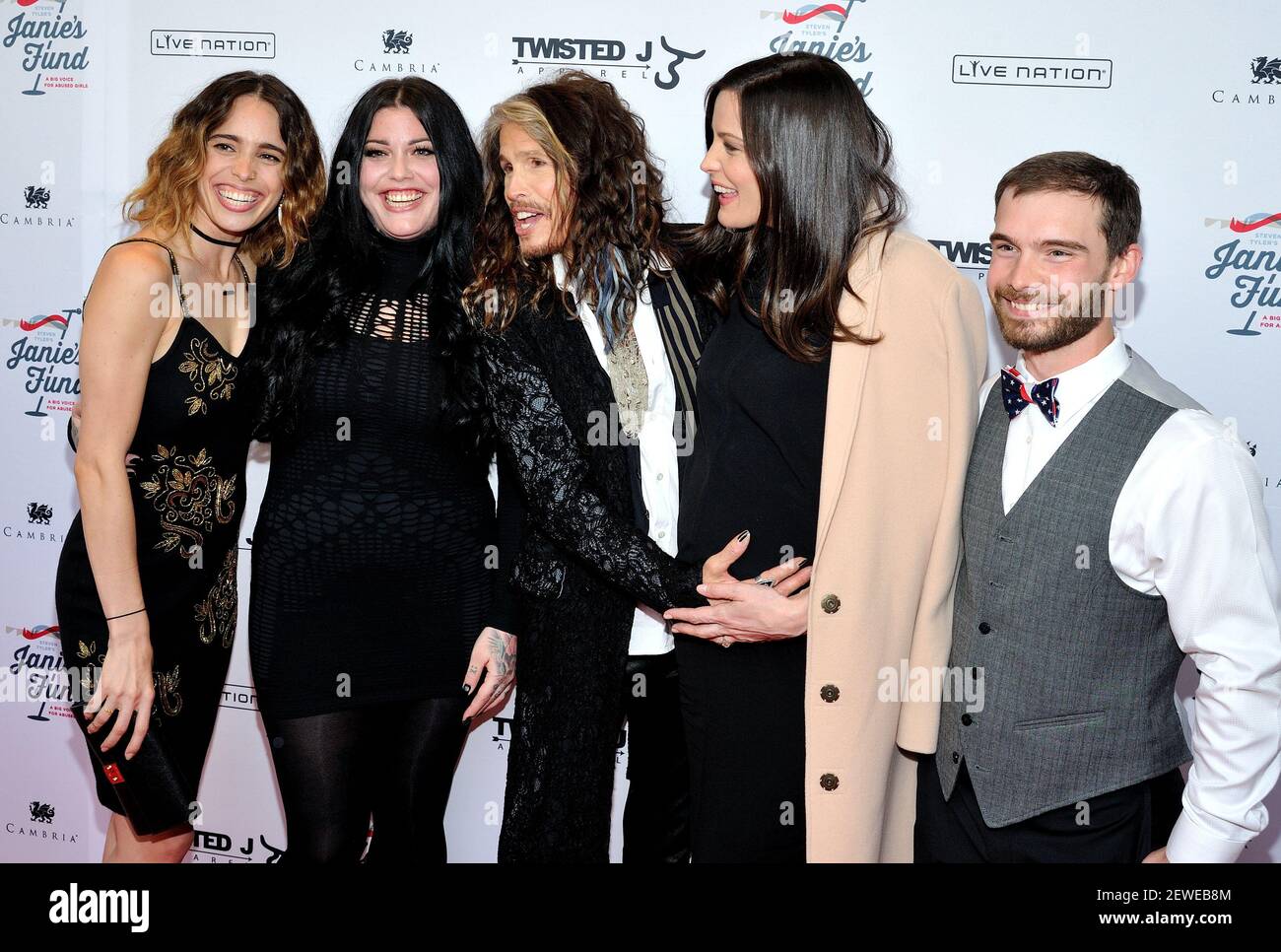 L-R: Siblings Chelsea, Mia and Liv Tyler and Taj Talerico attend