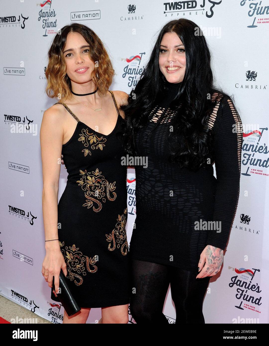 Chelsea and Mia Tyler attend the Steven Tyler...Out on a Limb concert to benefit Janie's Fund at David Geffen Hall at Lincoln Center in New York, NY on May 2, 2016.  ( Stock Photo