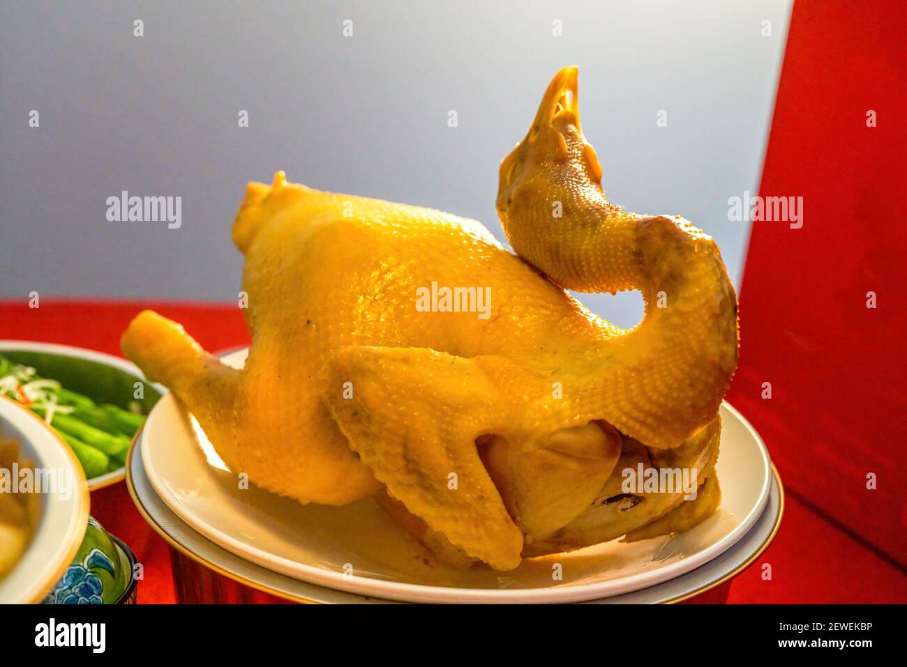 A traditional Chinese New Year Cantonese dish, white sliced chicken