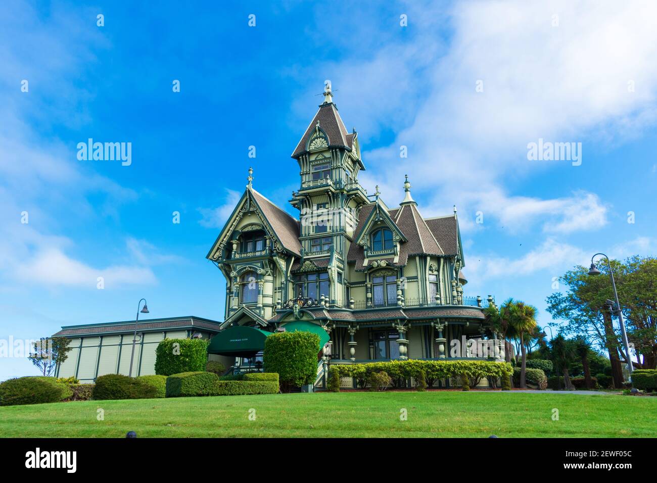 Carson Mansion exterior view. The building is a historic Victorian