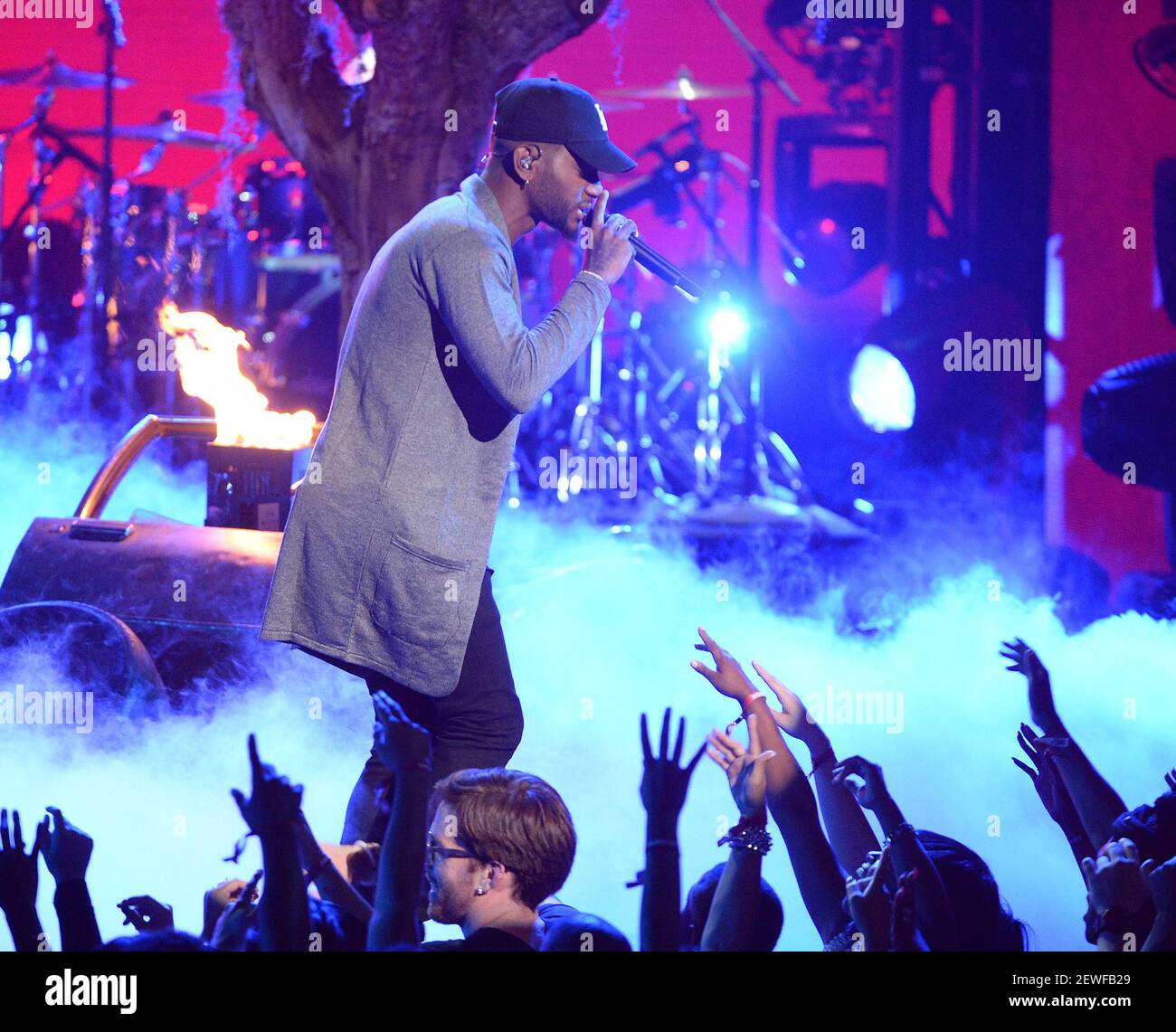 LOS ANGELES JUNE 26 Bryson Tiller performs on the 2016 BET Awards at