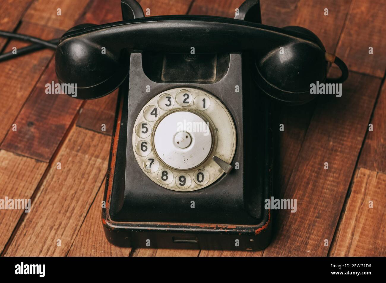 retro telephone nostalgia old technology communication wooden