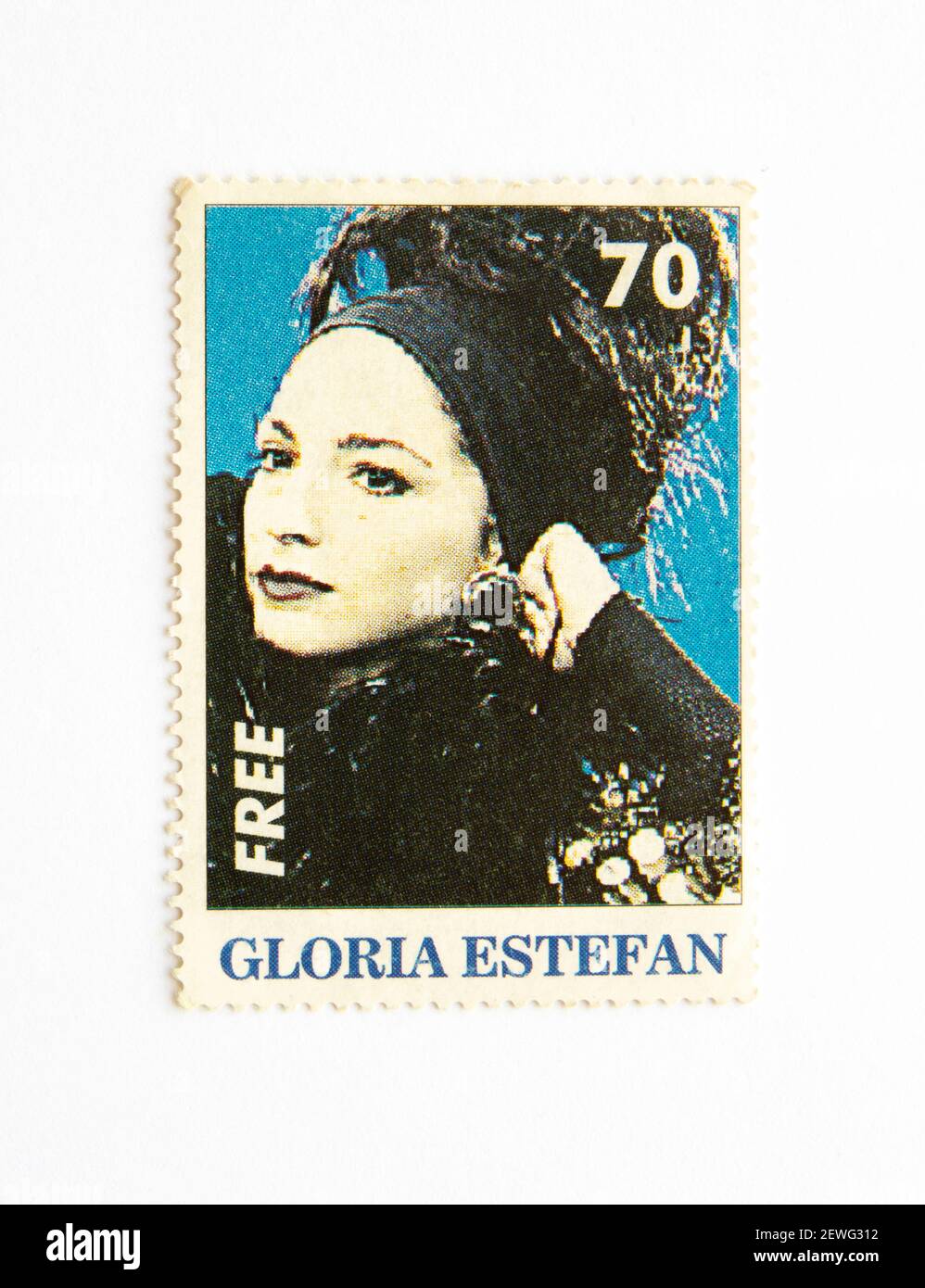 03 03 2021 Istanbul Turkey Postage Stamp Free Magazine Memorable Stamp Gloria Estefan 90th Stock Photo Alamy