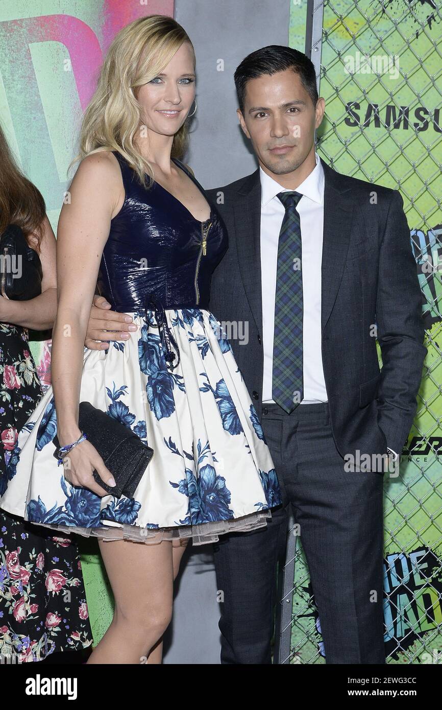 (L-R) Daniella Deutscher and Jay Hernandez attend the "Suicide Squad