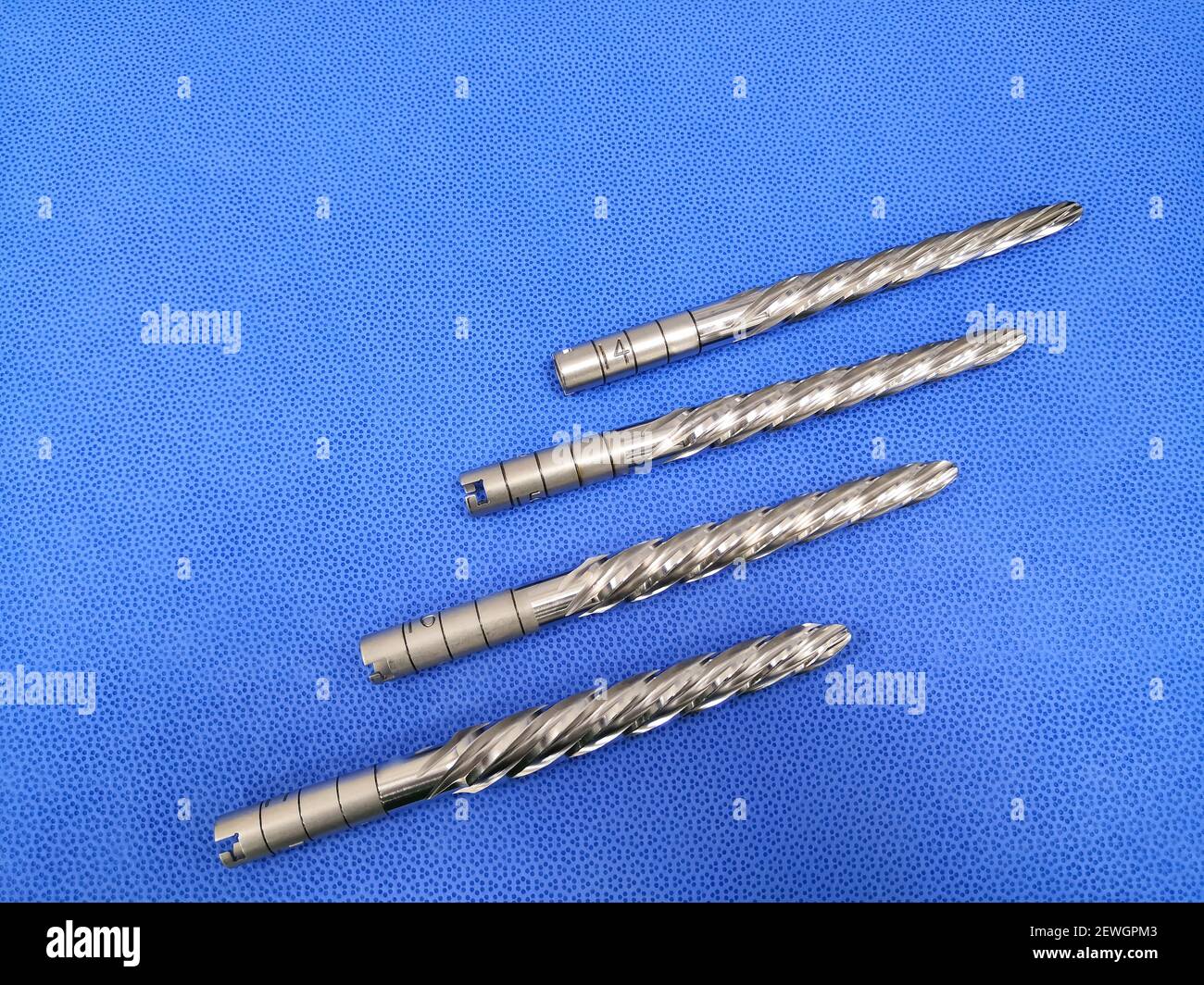 Orthopaedical Instrument Surgical Drill Bit. Selective Focus Stock Photo