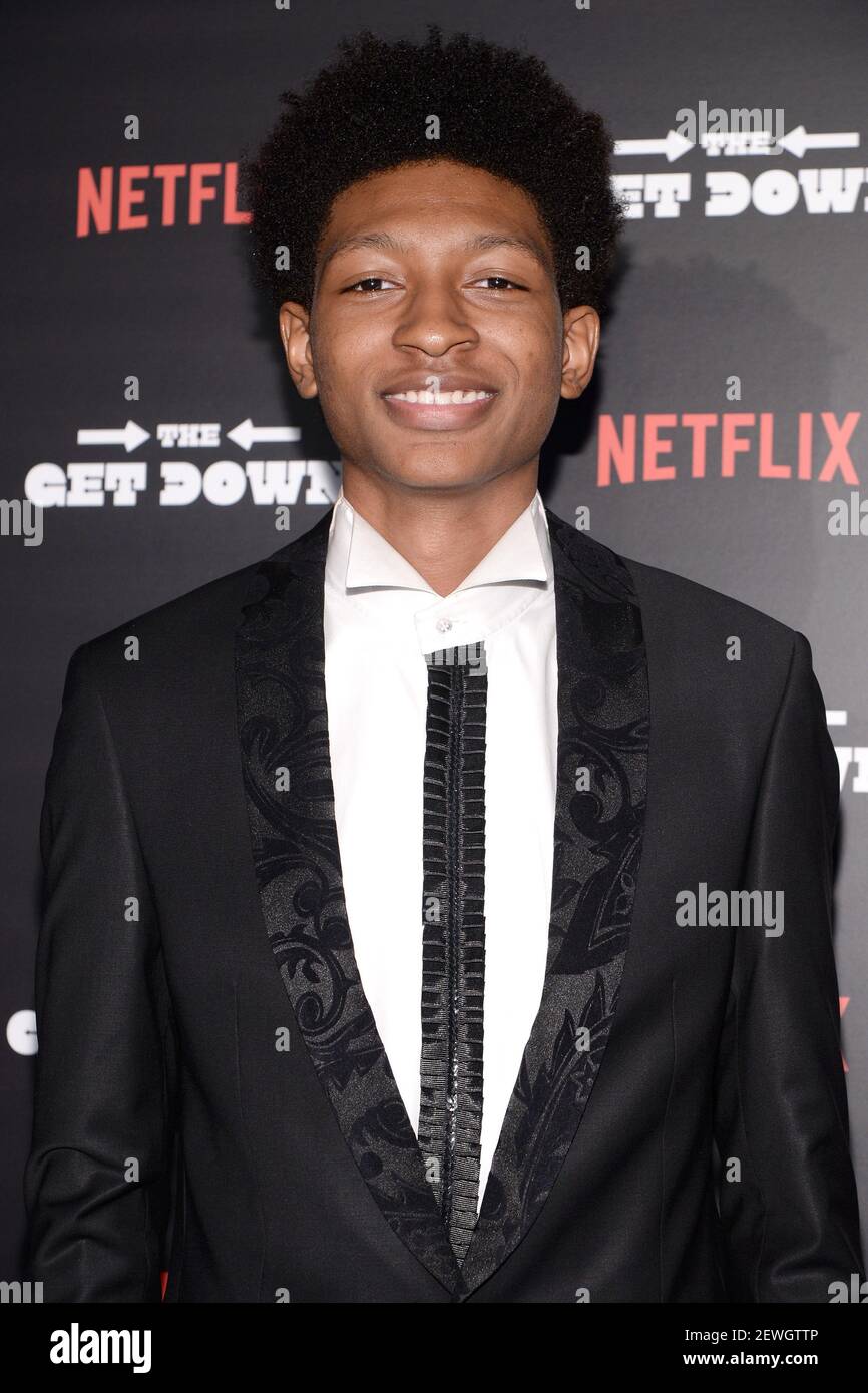 Skylan Brooks attends ‘The Get Down’ New York premiere at Lehman Center