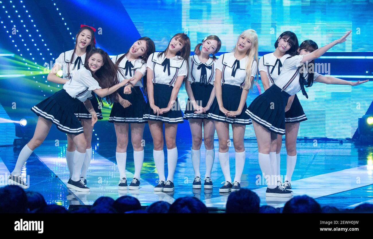 South Korean Girl Group Oh My Girl Performs Onstage During The Mbc Tv K Pop Music Chart Program Show Champion At Mbc Dream Center In Goyang South Korea On August 10 16 Photo