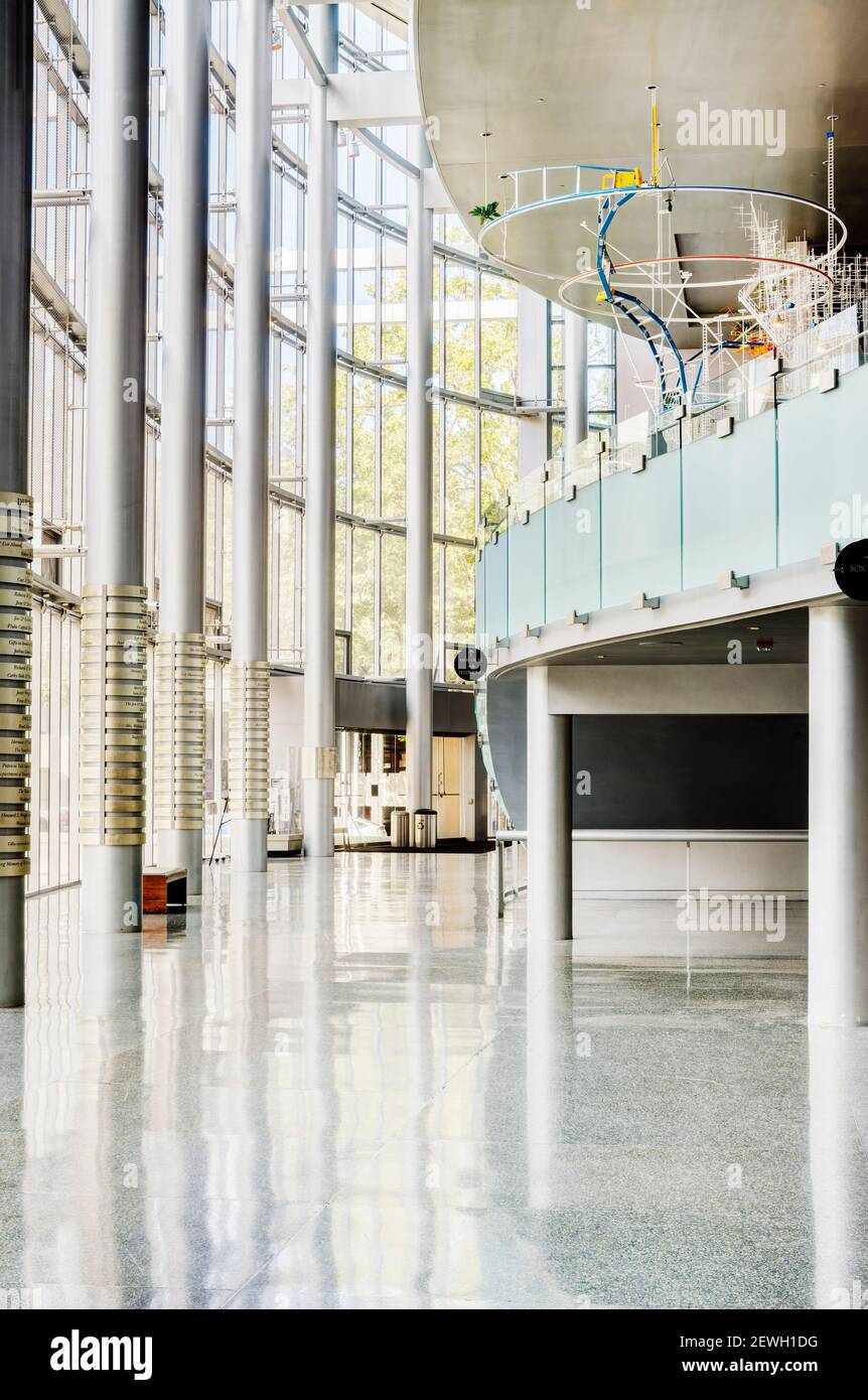 Airy Building Light and airy atrium of a modern building with marble floors Stock ...