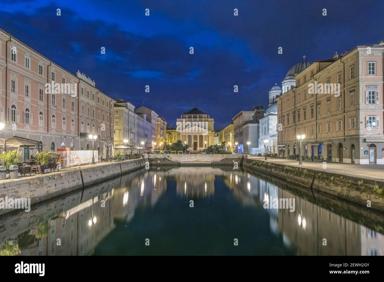 Trieste Night Trieste lit hi-res stock photography and images - Alamy