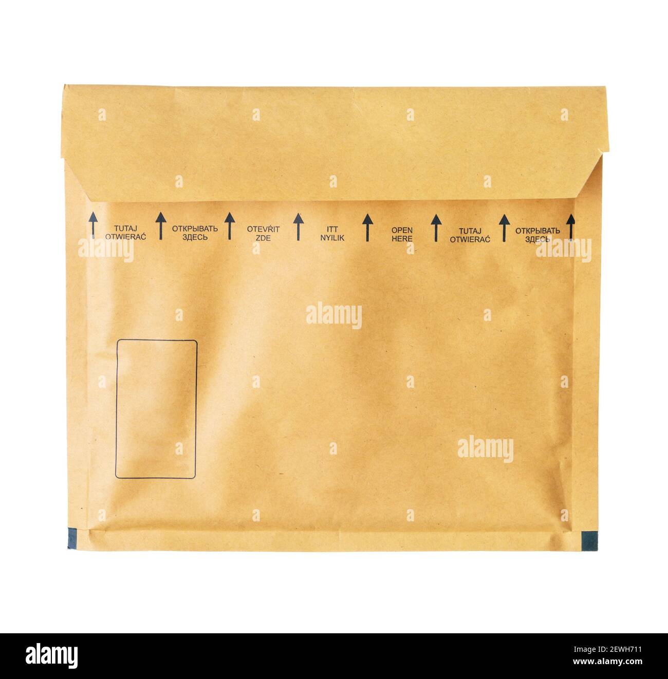 Yellow Blank Envelope Isolated on white background Stock Photo Alamy